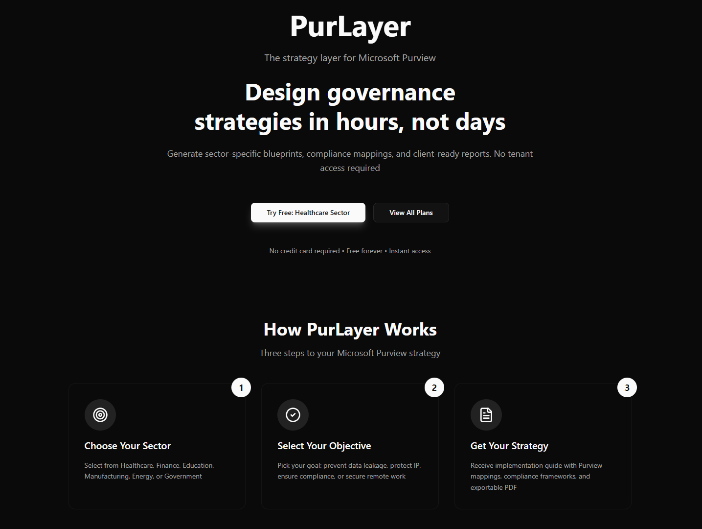 PurLayer website screenshot