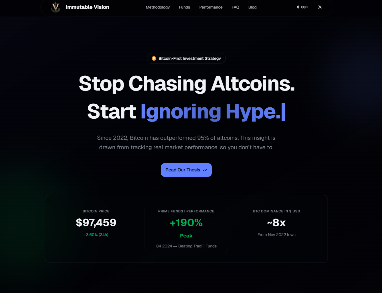 ImmutableVision landing page